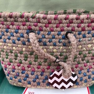 Multicolor Woven Tote Bag